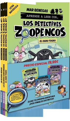 PACK APRENDE A LEER CON..LOS DETECTIVES ZOOPENCOS! 7,8 Y 9: EN LETRA MAYÚSCU