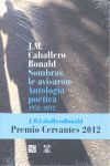 SOMBRAS LE AVISARON - ANTOLOGIA POETICA (1952-2012