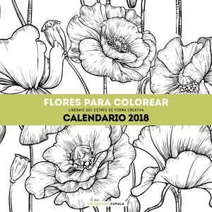 CALENDARIO FLORES PARA COLOREAR 2018