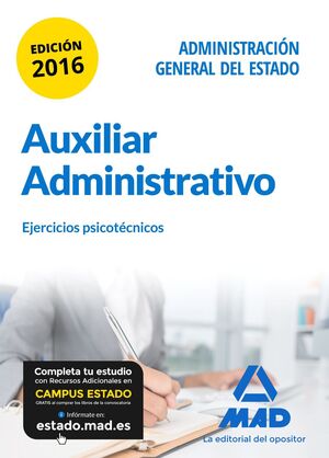 AUXILIAR ADMINISTRATIVO DE LA ADMINISTRACIÓN GENERAL DEL ESTADO. EJERCICIOS PSIC