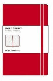 LIBRETA CLASICA TAPA DURA ROJA L RAYADA