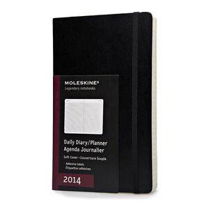 2014 DAILY DIARY -L- BLACK SOFT