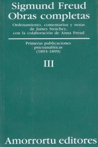 PRIMERAS PUBLICACIONES PSICOANALITICAS O.C.TOMO 3