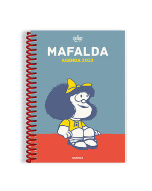 AGENDA 2023 MAFALDA ANILLADA COLUMNAS AZUL